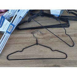 Вішалки -плечики силіконові дитячі 300х3,5мм. (чорні)